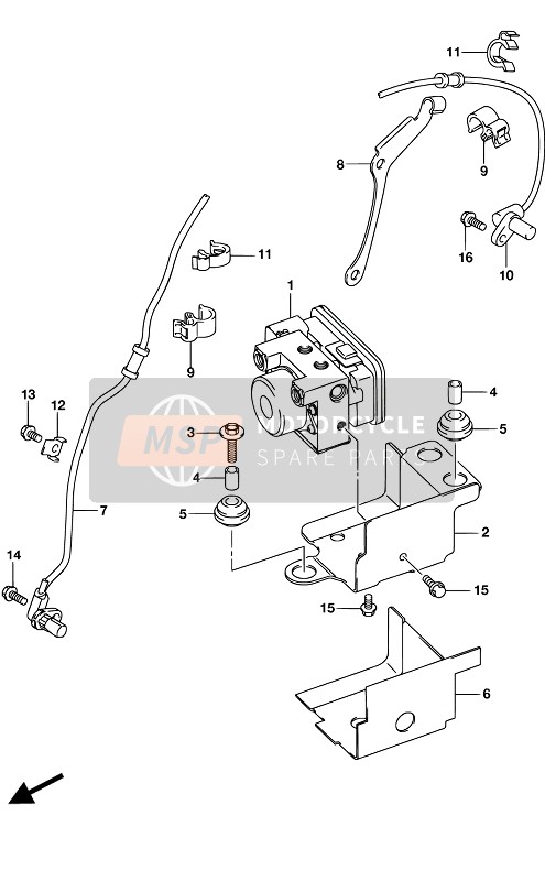 Suzuki UH125A BURGMAN 2017 Unità idraulica per un 2017 Suzuki UH125A BURGMAN